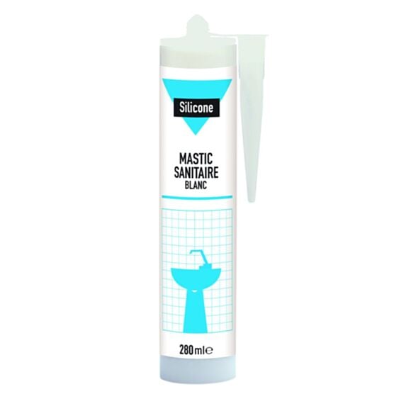 Mastic sanitaire Silicone blanc 280ml x 25 - RUBSON