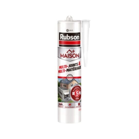 Mastic maison multi usages et matériaux 280mL gris - RUBSON