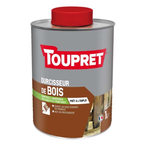 Durcisseur bois intérieur extérieur 1 L incolore - TOUPRET