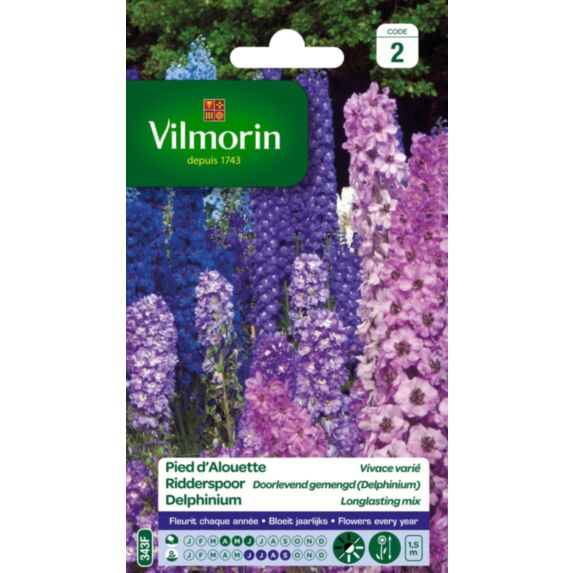 Graines Pied d'Alouette Vivace Varié - VILMORIN
