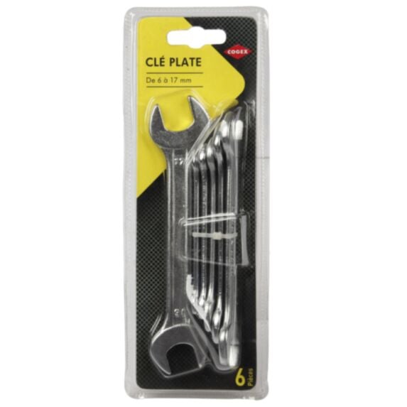 Clé plate 6 pièces 6x17mm - COGEX