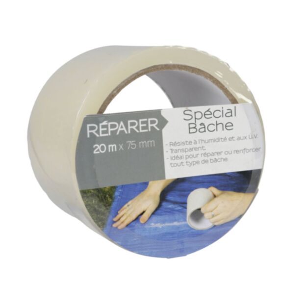 Ruban adhésif répare bâche 20mx75mm - COGEX