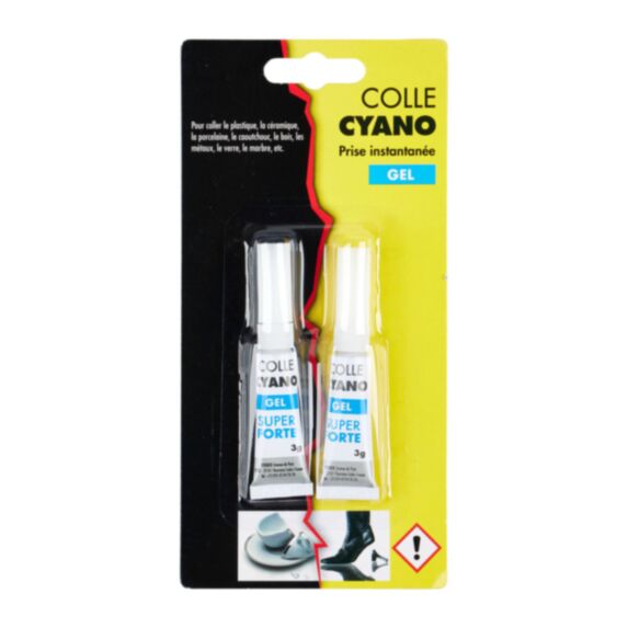 Colle cyano gel 3g 2 tubes - COGEX