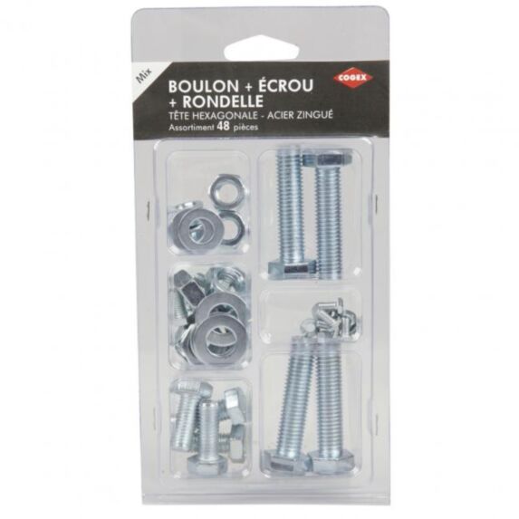 Assortiment 48 pièces de quincaillerie - COGEX