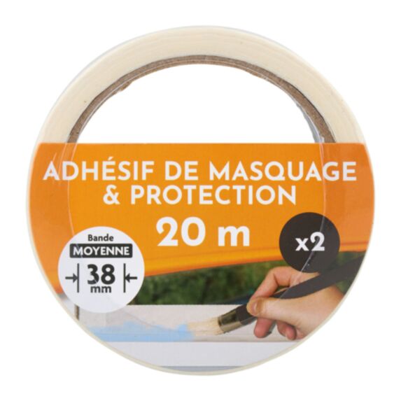 2 rubans adhésifs de masquage 20mx38mm lot de 2 - COGEX