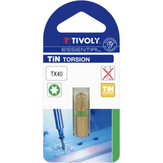Embouts de vissage T40 torsion L25 mm - TIVOLY