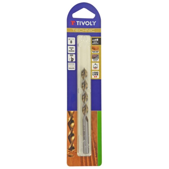 Foret bois 3 pointes Technic Ø8 mm - TIVOLY