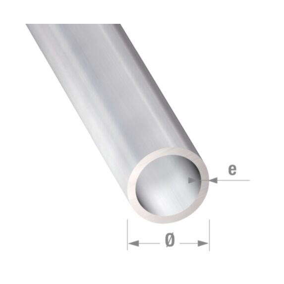 Tube rond alu anodisé incolore 10 x 1 mm 1m - CQFD
