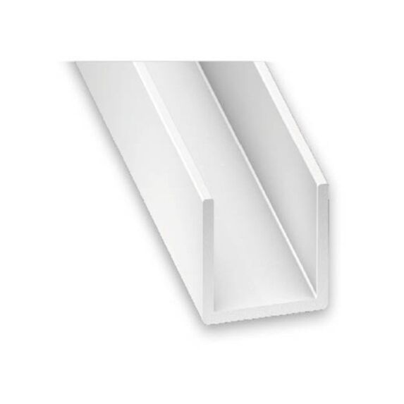 U PVC 10x21x10x1mm 2m Blanc - CQFD