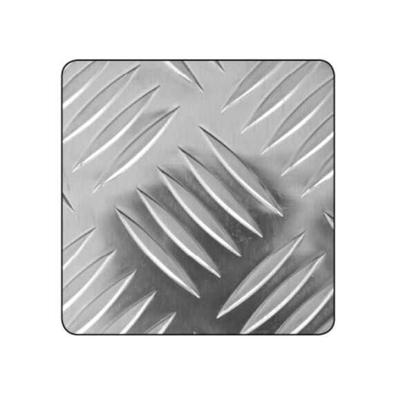 Tôle alu damier brut 1000x500mm - CQFD