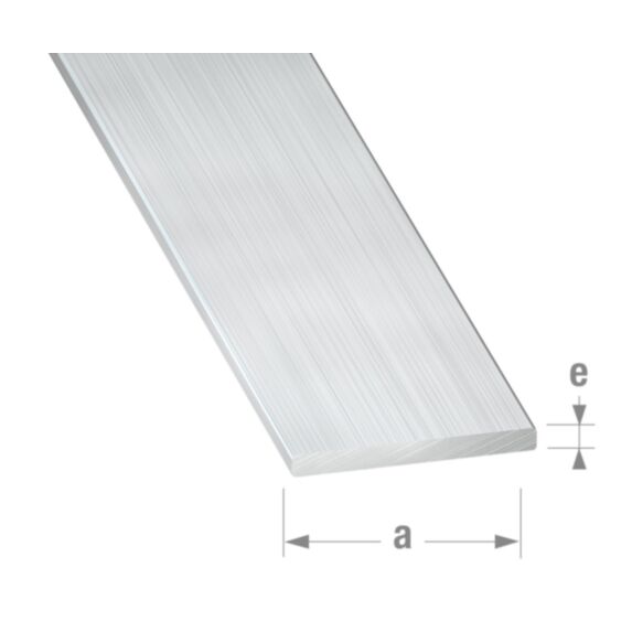 Profilé plat alu brut 40 x 2 mm 2,5m - CQFD