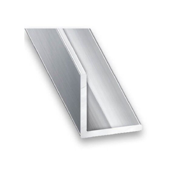 Cornière Aluminium Anodisé 20x20mm 1m Argent Brillant