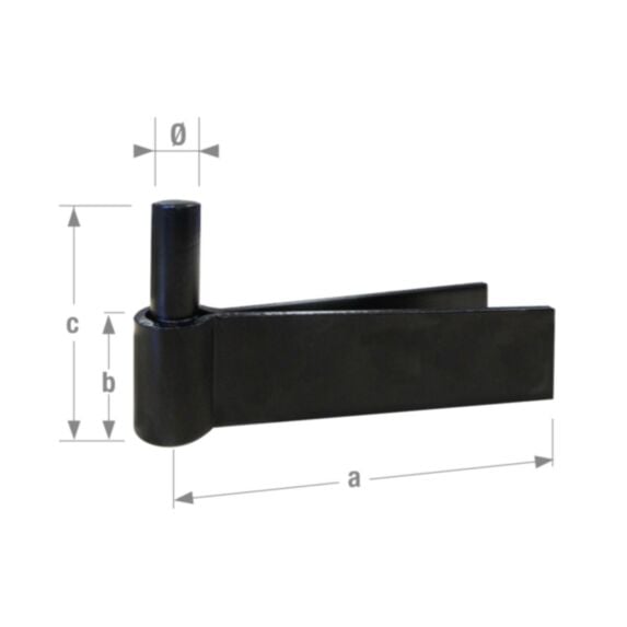 Gond à sceller D14 x 125 mm universel noir - CQFD