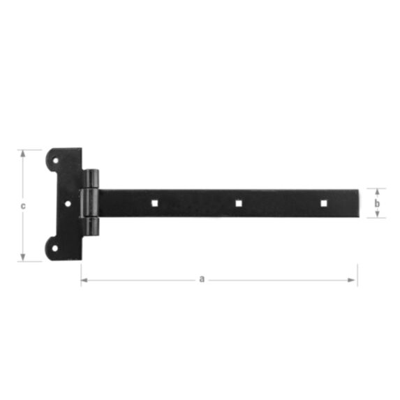Penture charnière festonnée L.300 mm noir - CQFD