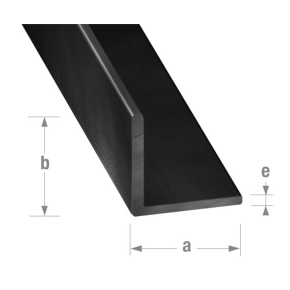 Cornière alu anodisé noir brossé 30 x 30 x 1,5 mm 2,5m - CQFD