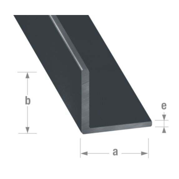 Cornière alu laqué gris 15 x 15 x 1,5 mm 2,5m - CQFD