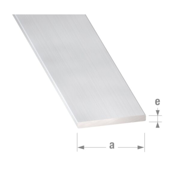 Profilé plat alu anodisé incolore 30 x 2 mm 2,5m - CQFD