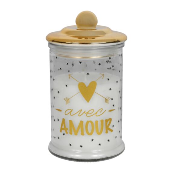 Bougie décorative doré H,15xL8cm Blanc - OSTARIA