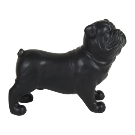 Décoration à poser Bouledogue céramique 28x11,5x21cm noir - OSTARIA