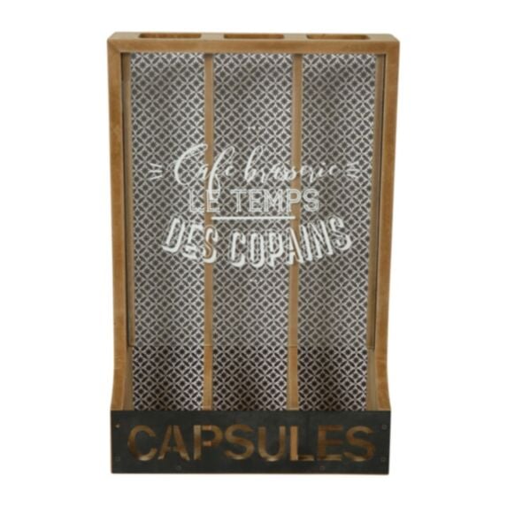 Range-capsules Café bois naturel 21x32cm - OSTARIA
