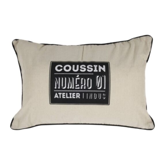 Coussin décoratif Atelier 30x50cm naturel - OSTARIA