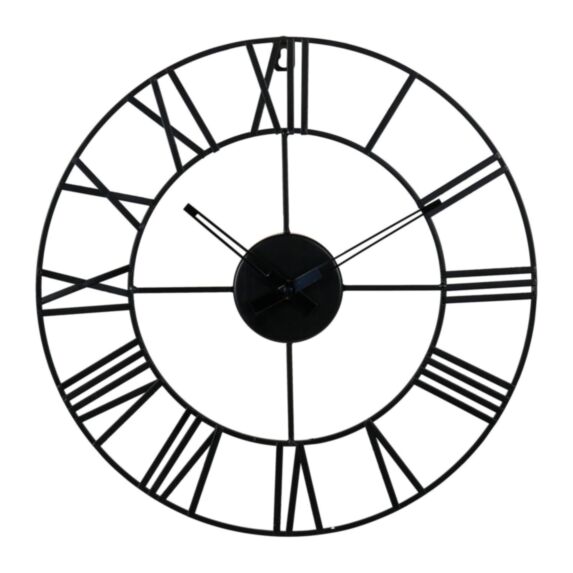 Horloge métal Nautique Ø36 cm noir - OSTARIA