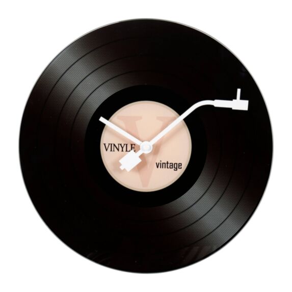Horloge Verre Vinyle Ø30cm