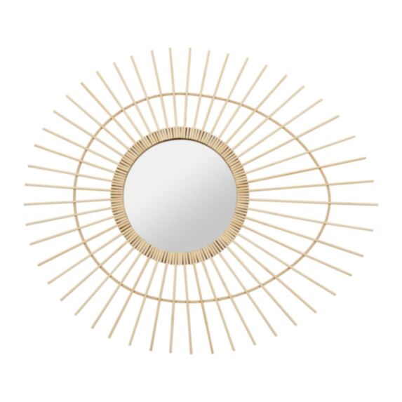 Miroir ovale rotin 64 x 74 cm - OSTARIA