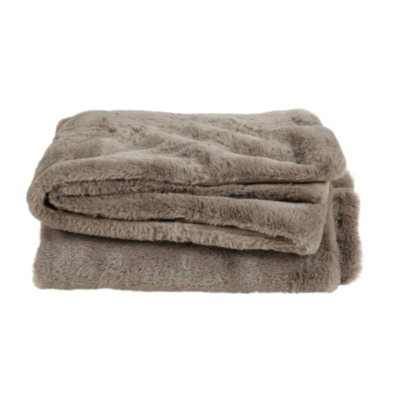 Plaid Moumoute 125x150cm marron - OSTARIA