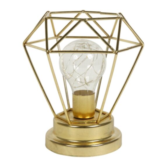 Lampe à piles Atom Ø14 x H16,5 cm métal doré - OSTARIA