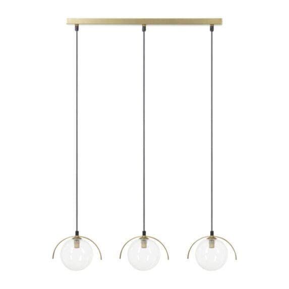 Suspension Intuition 53 x 12 x 80 cm 3 x G9 verre/métal doré - OSTARIA
