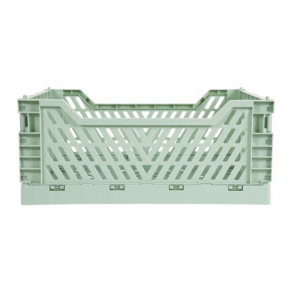 Caisse de rangement pliable 34 x 40 x 14 cm plastique verte - OSTARIA