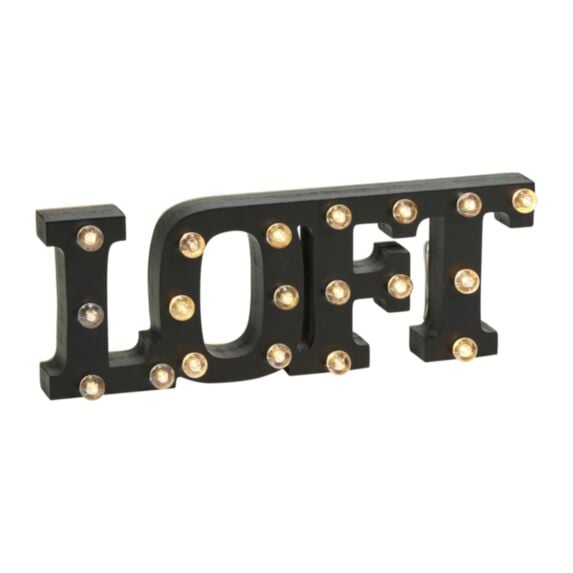 Décoration à poser Loft MDF 33x11x5cm noir - OSTARIA