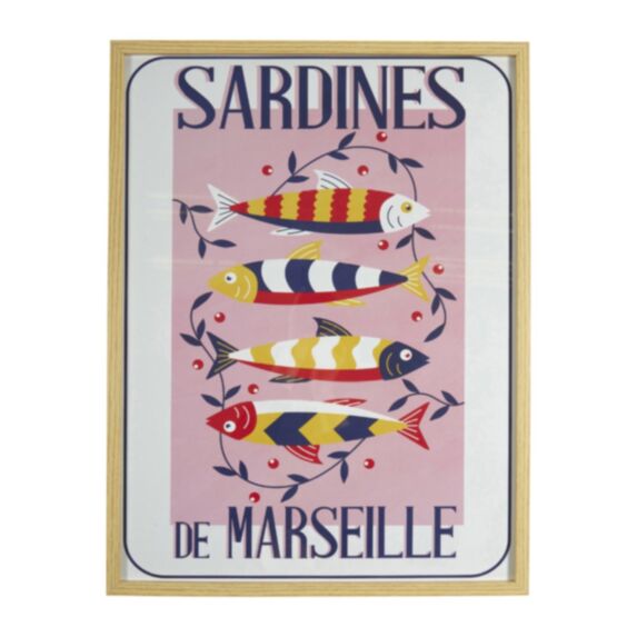Affiche encadrée Sardines 47 x 62 cm 2 assortis - OSTARIA