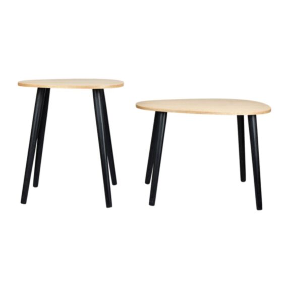 Set de 2 tables d'appoint Indus 48 x 50 x 40 cm bois - OSTARIA