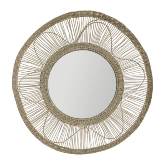 Miroir Haiphong Ø60 cm tressage naturel - OSTARIA