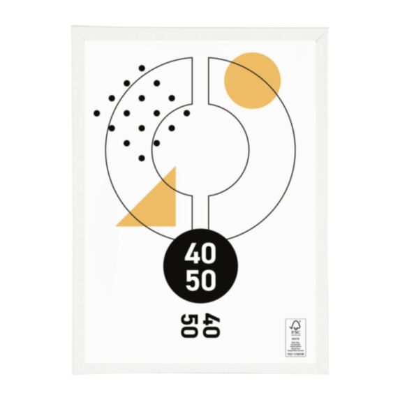Cadre photo Marco clip blanc 40 x 50 cm PVC - OSTARIA