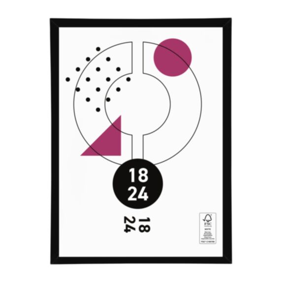 Cadre photo Marco clip noir 18 x 24 cm PVC - OSTARIA