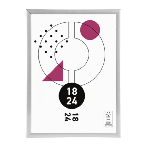 Cadre photo Marco clip argent 18 x 24 cm PVC - OSTARIA