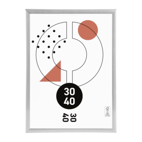 Cadre photo Marco clip argent 30 x 40 cm PVC - OSTARIA