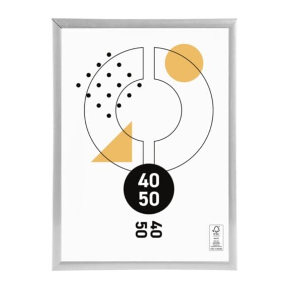 Cadre photo Marco clip argent 40 x 50 cm PVC - OSTARIA