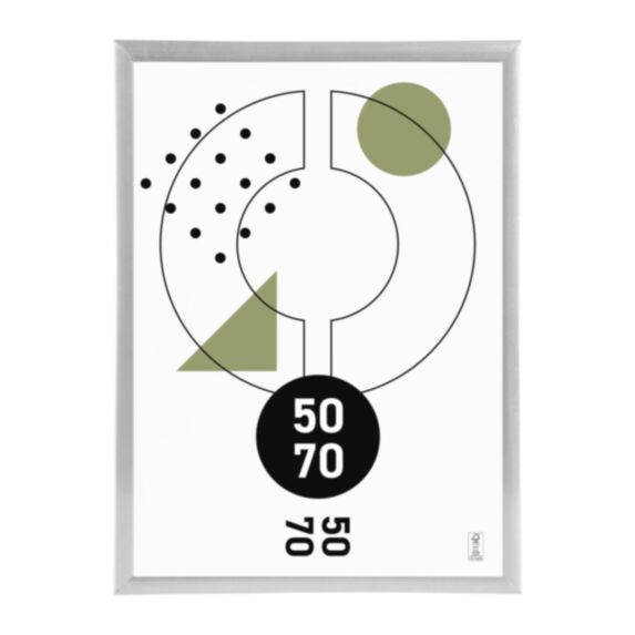 Cadre photo Marco clip argent 50 x 70 cm PVC - OSTARIA