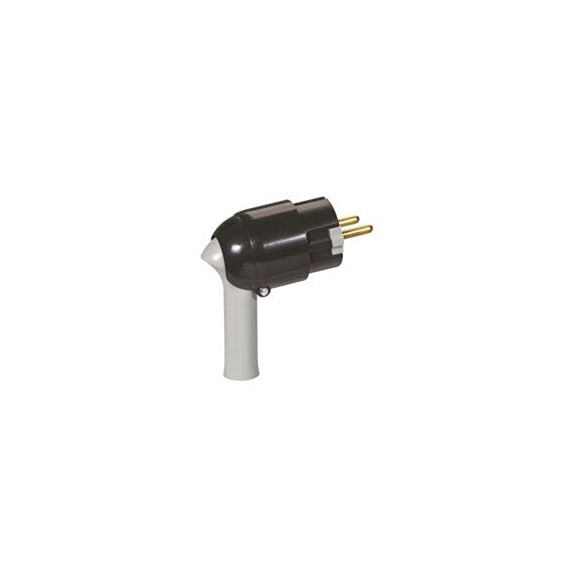 Fiche plastique 2P+T 16A extraction facile sortie latérale noir - LEGRAND