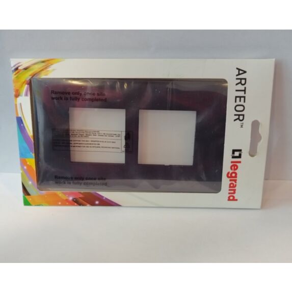 Plaque de finition double - Graphite - 2x2M - LEGRAND