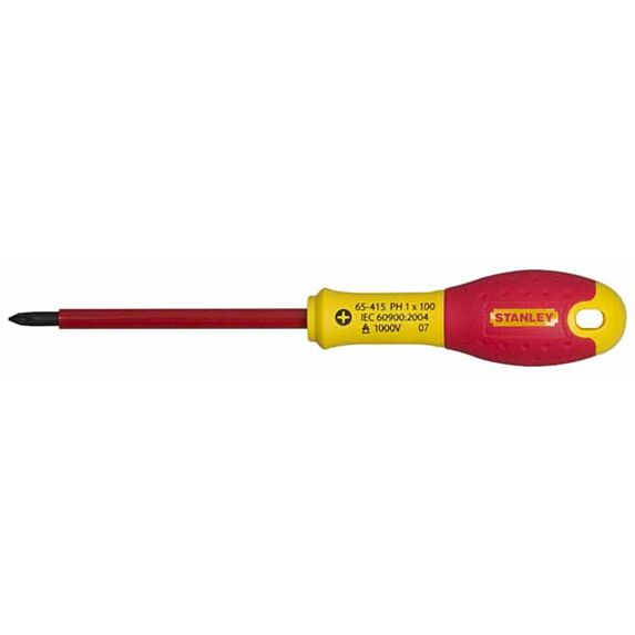 Tournevis phillips isolé 1000V PH2X125mm - STANLEY
