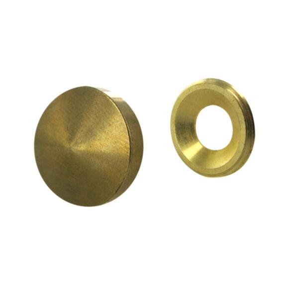 Cache vis D22mm laiton poli x4