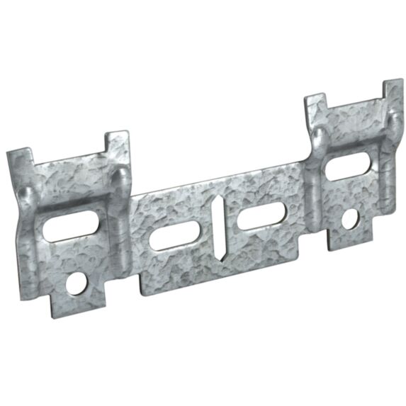 Lot de 2 attaches de suspension double à visser au mur pour accrochage mural de caisson l110 x h45 x p7mm - CIME