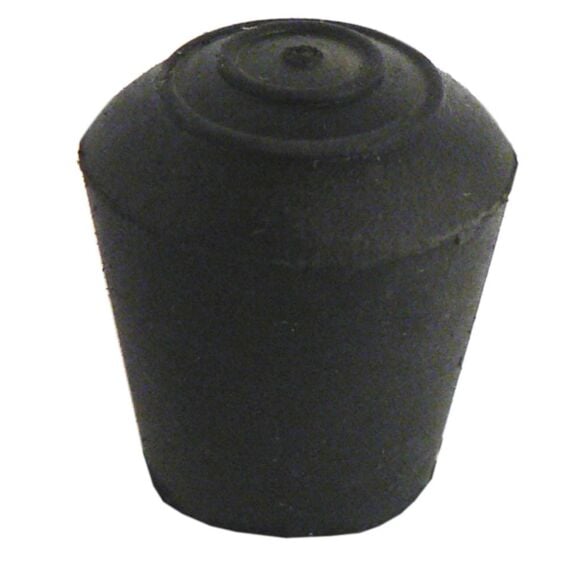 Embout rond exterieur caoutchouc noir d22 x4