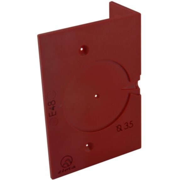 Gabarit charnière invisible D35 plastique rouge