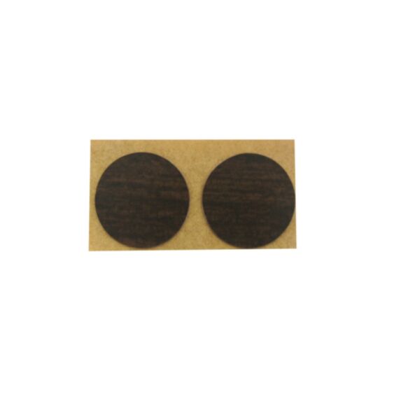 Cache vis adhésif D19mm chêne foncé x9